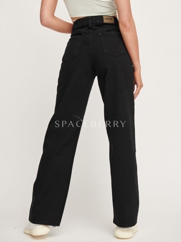 Женские классические широкие джинсы клеш