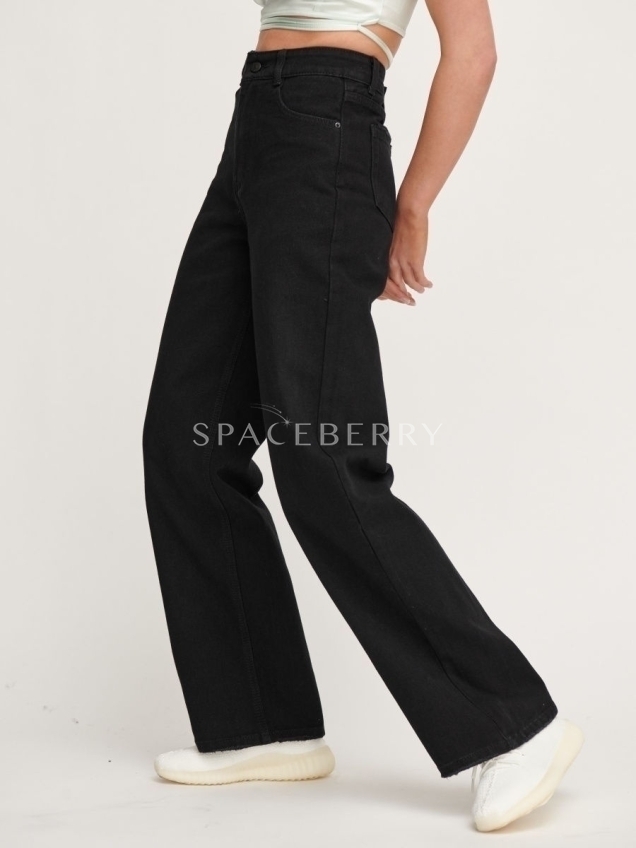 Женские классические широкие джинсы клеш
